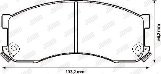 Jurid 572336J - Тормозные колодки, дисковые, комплект autospares.lv