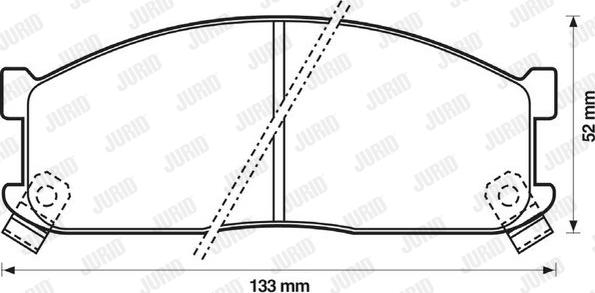 Jurid 572332J - Тормозные колодки, дисковые, комплект autospares.lv