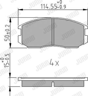 Jurid 572375J - Тормозные колодки, дисковые, комплект autospares.lv