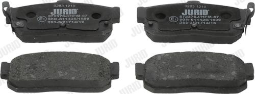 Jurid 572376J - Тормозные колодки, дисковые, комплект autospares.lv