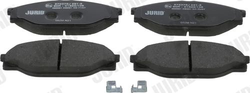 Jurid 572378J - Тормозные колодки, дисковые, комплект autospares.lv