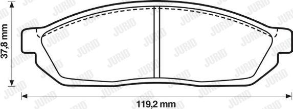 Jurid 572250J - Тормозные колодки, дисковые, комплект autospares.lv