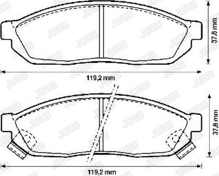 Jurid 572251J - Тормозные колодки, дисковые, комплект autospares.lv