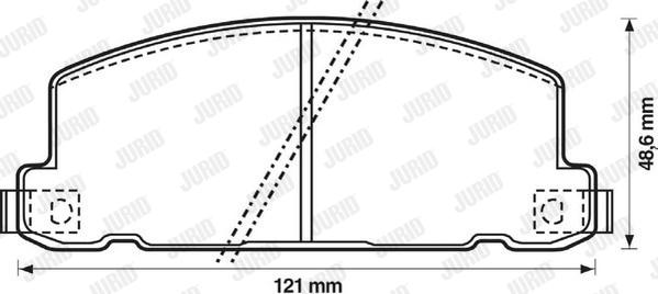 Jurid 572258J - Тормозные колодки, дисковые, комплект autospares.lv