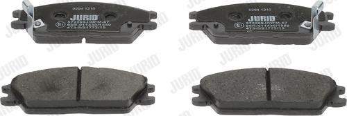 Jurid 572269J - Тормозные колодки, дисковые, комплект autospares.lv