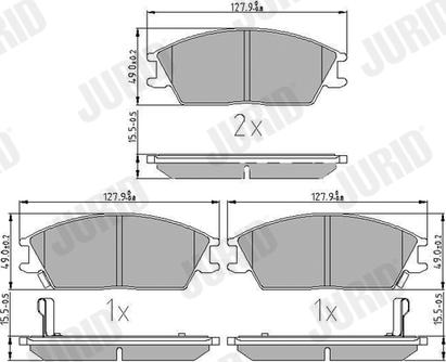 Jurid 572268J - Тормозные колодки, дисковые, комплект autospares.lv