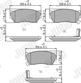 Jurid 572210J - Тормозные колодки, дисковые, комплект autospares.lv