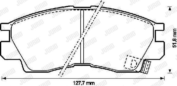 Jurid 572282J - Тормозные колодки, дисковые, комплект autospares.lv