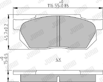 Jurid 572237J - Тормозные колодки, дисковые, комплект autospares.lv