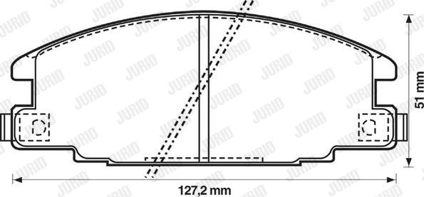 Jurid 572271J - Тормозные колодки, дисковые, комплект autospares.lv