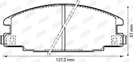 Jurid 572272J - Тормозные колодки, дисковые, комплект autospares.lv