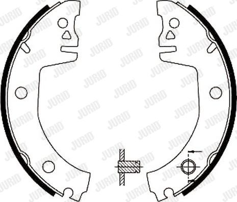 Jurid 361535J - Комплект тормозных колодок, барабанные autospares.lv