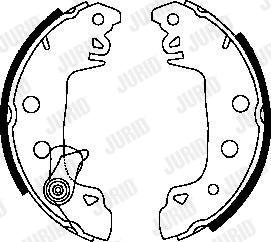 Jurid 361050J - Комплект тормозных колодок, барабанные autospares.lv