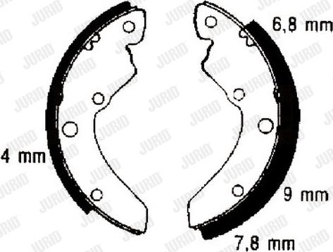 Jurid 361194J - Комплект тормозных колодок, барабанные autospares.lv