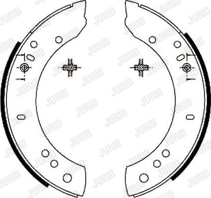 Jurid 361350J - Комплект тормозных колодок, барабанные autospares.lv