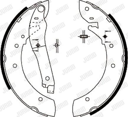 Jurid 361358J - Комплект тормозных колодок, барабанные autospares.lv