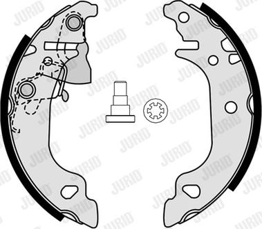 Jurid 362658J - Комплект тормозных колодок, барабанные autospares.lv