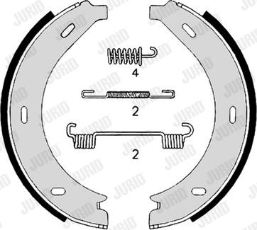 Jurid 362652J - Комплект тормозных колодок, барабанные autospares.lv