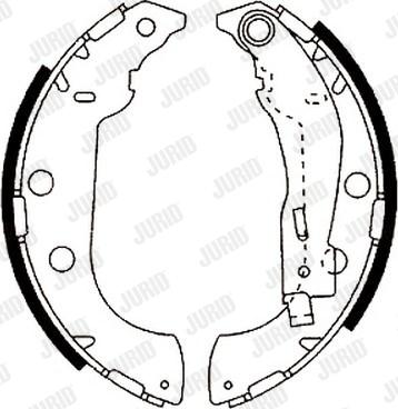 Jurid 362359J - Комплект тормозных колодок, барабанные autospares.lv