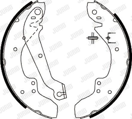 Jurid 362236J - Комплект тормозных колодок, барабанные autospares.lv