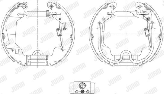 Jurid 381432J - Комплект тормозных колодок, барабанные autospares.lv