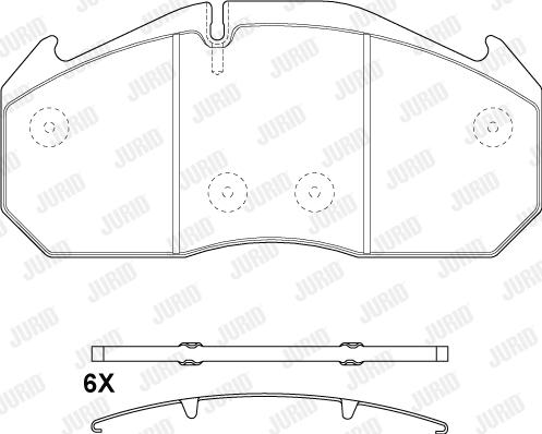 Jurid 2905305390 - Тормозные колодки, дисковые, комплект autospares.lv