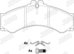 Jurid 2907609560 - Тормозные колодки, дисковые, комплект autospares.lv