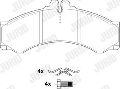 Jurid 2907604530 - Тормозные колодки, дисковые, комплект autospares.lv