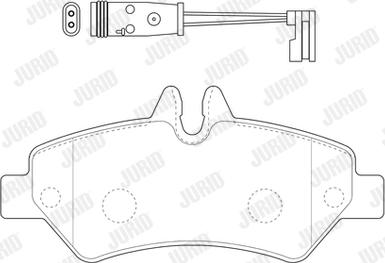 Jurid 2919009561 - Тормозные колодки, дисковые, комплект autospares.lv