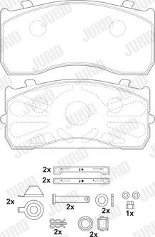 Jurid 2914809560 - Тормозные колодки, дисковые, комплект autospares.lv