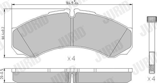 Jurid 2912109561 - Тормозные колодки, дисковые, комплект autospares.lv