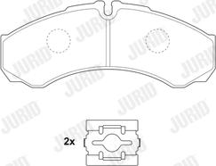Jurid 2912104530 - Тормозные колодки, дисковые, комплект autospares.lv