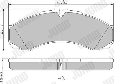 Jurid 2912114530 - Тормозные колодки, дисковые, комплект autospares.lv