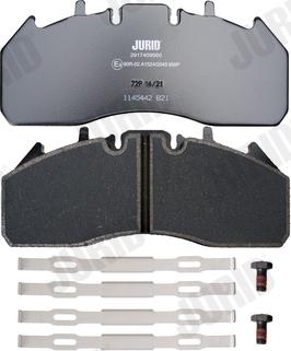 Jurid 2917409560 - Тормозные колодки, дисковые, комплект autospares.lv