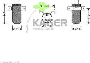 Kager 94-5502 - Осушитель, кондиционер autospares.lv