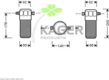 Kager 945019 - Осушитель, кондиционер autospares.lv