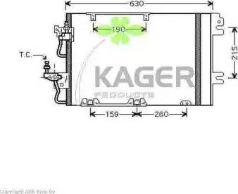 Kager 945273 - Конденсатор кондиционера autospares.lv