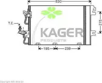 Kager 945272 - Конденсатор кондиционера autospares.lv