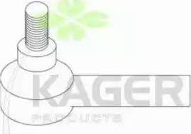 Kager 430863 - Наконечник рулевой тяги, шарнир autospares.lv