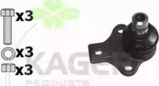 Kager 880289 - Шаровая опора, несущий / направляющий шарнир autospares.lv