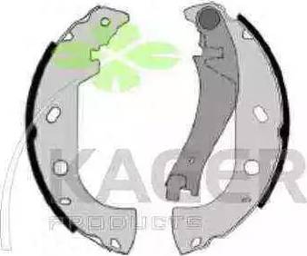 Kager 34-0283 - Комплект тормозных колодок, барабанные autospares.lv