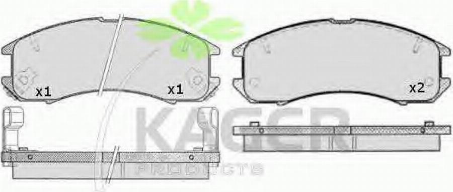 Kager 35-0538 - Тормозные колодки, дисковые, комплект autospares.lv
