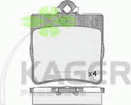 Kager 35-0576 - Тормозные колодки, дисковые, комплект autospares.lv