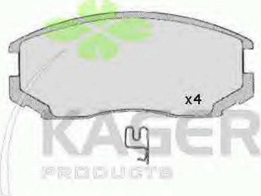 Kager 35-0572 - Тормозные колодки, дисковые, комплект autospares.lv