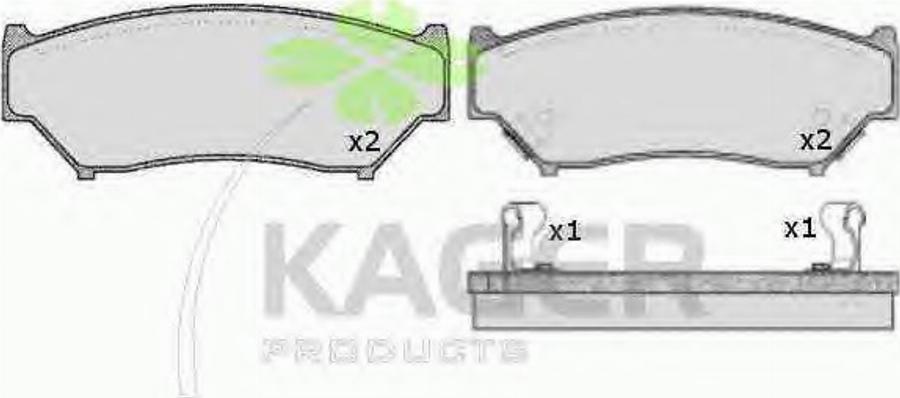 Kager 35-0662 - Тормозные колодки, дисковые, комплект autospares.lv