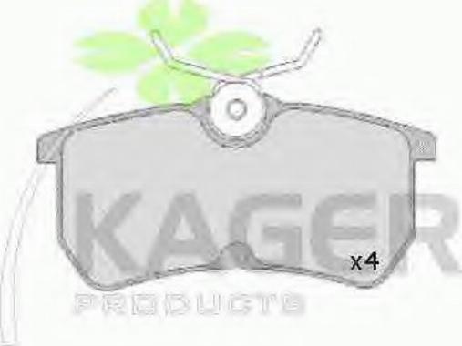 Kager 35-0098 - Тормозные колодки, дисковые, комплект autospares.lv