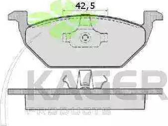 Kager 35-0048 - Тормозные колодки, дисковые, комплект autospares.lv