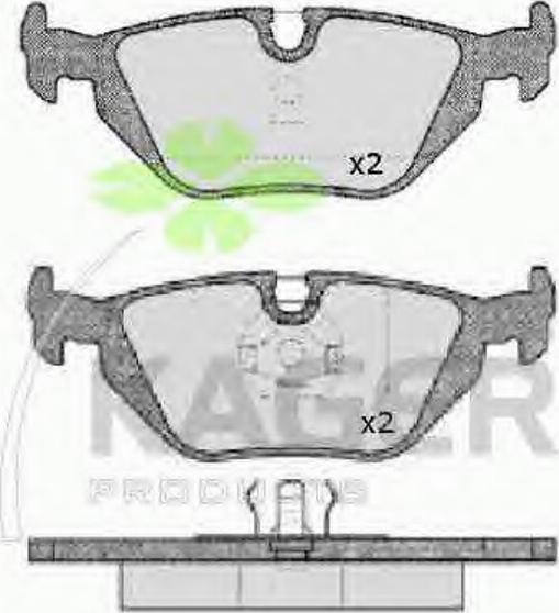 Kager 35-0043 - Тормозные колодки, дисковые, комплект autospares.lv