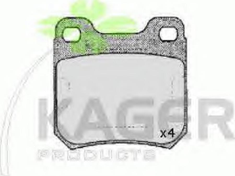 Kager 35-0057 - Тормозные колодки, дисковые, комплект autospares.lv