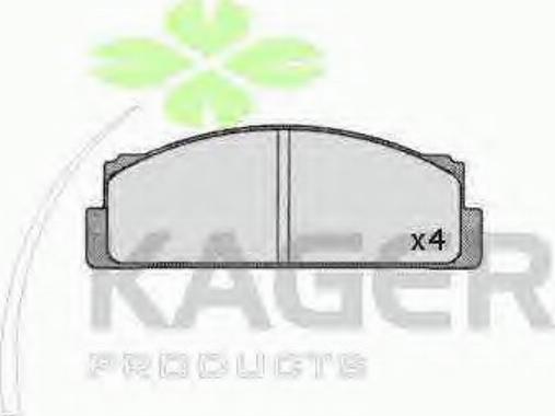 Kager 35-0364 - Тормозные колодки, дисковые, комплект autospares.lv